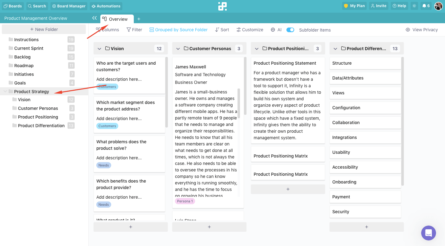 Folders and Subfolders Infinity